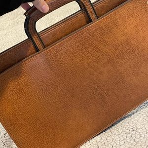 C&C Leather Briefcase with retractable handles